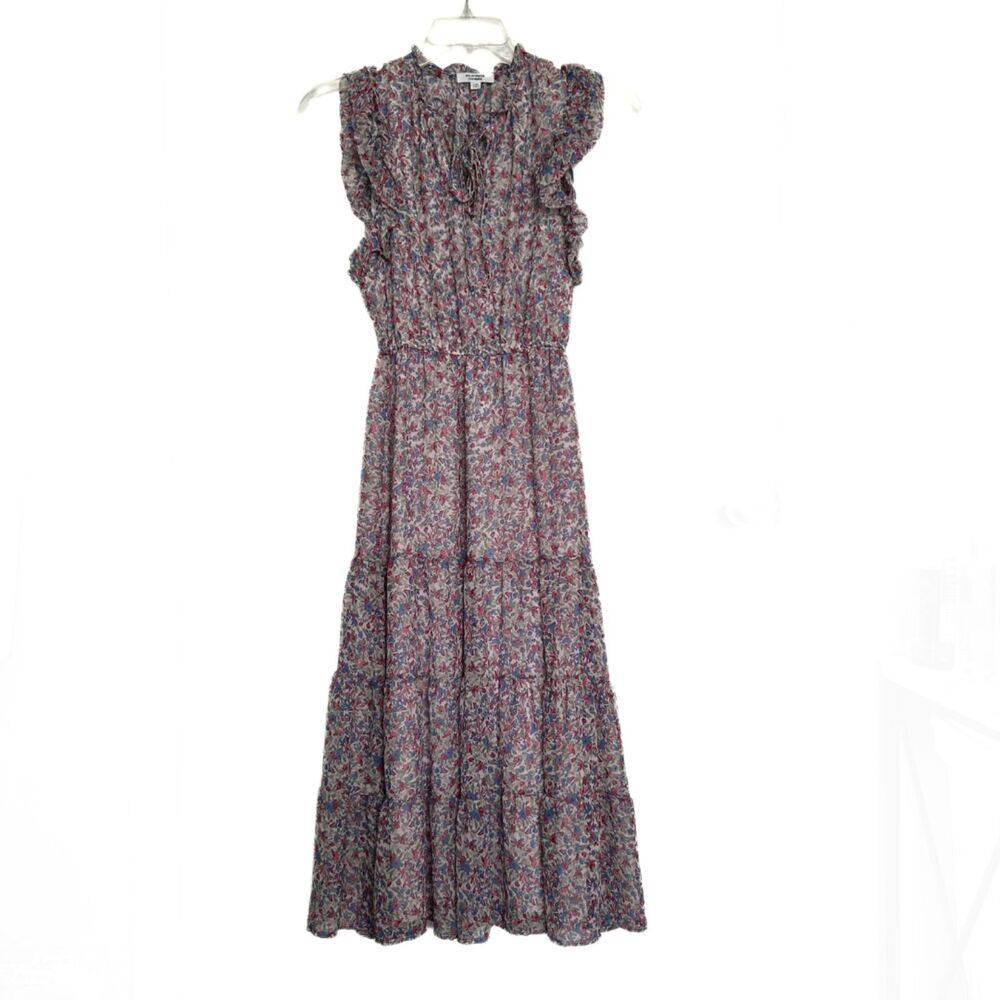 BB Dakota Steve Madden Floral Flutter Sleeve Midi Sun Dress Women’s Size XS